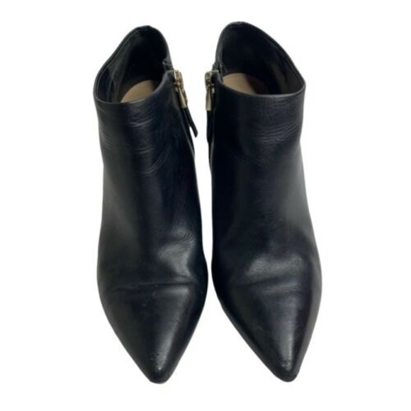 Marciano Guess Stiletto Heel Black Booties Soft Leather Size 6 36 Gold Trim a19 - Picture 3 of 12